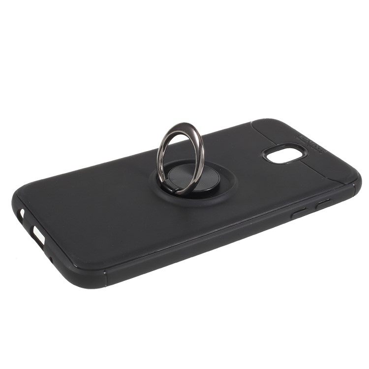 Finger Ring Kickstand TPU Back Case for Samsung Galaxy J5 (2017) EU Version / J5 Pro (2017) (Built-in Metal Sheet) - Black-6