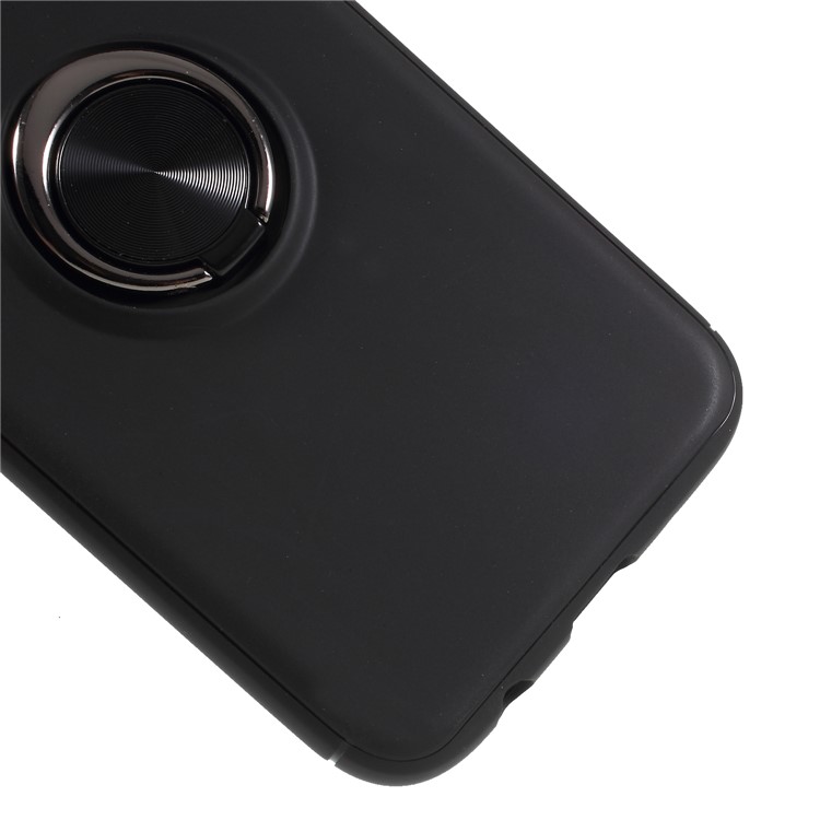 Case TPU de Ring Kickstand Pour Samsung Galaxy J7 (2017) Version de L'ue / J7 Pro (2017) (feuille de Métaux Intégrée) - le Noir-8