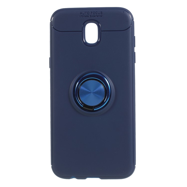Finger Ring Kickstand TPU Mobile Casing for Samsung Galaxy J7 (2017) EU Version / J7 Pro (2017) (Built-in Metal Sheet) - Blue-1