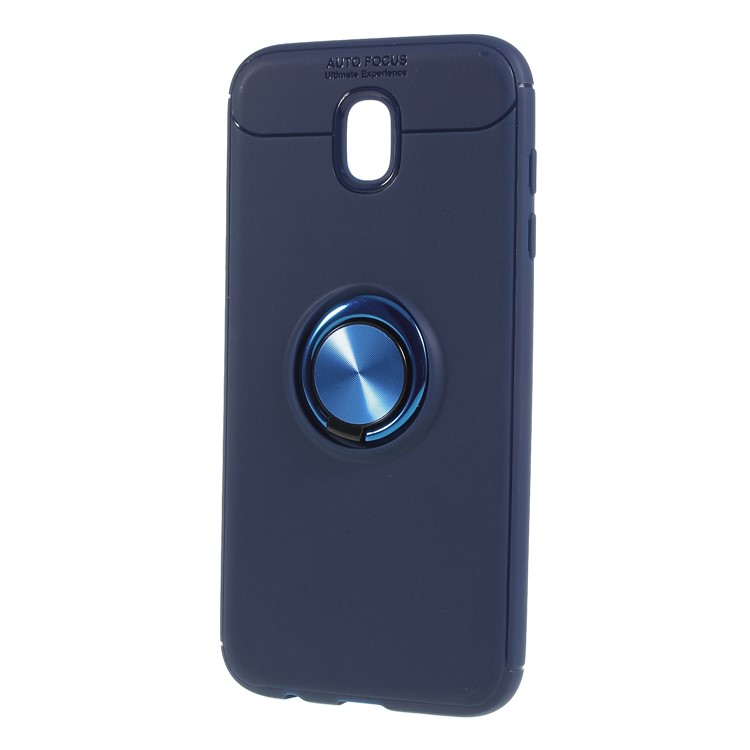 Finger Ring Kickstand TPU Mobile Casing for Samsung Galaxy J7 (2017) EU Version / J7 Pro (2017) (Built-in Metal Sheet) - Blue-2