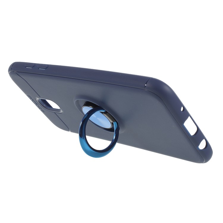 Finger Ring Kickstand TPU Mobile Casing for Samsung Galaxy J7 (2017) EU Version / J7 Pro (2017) (Built-in Metal Sheet) - Blue-3