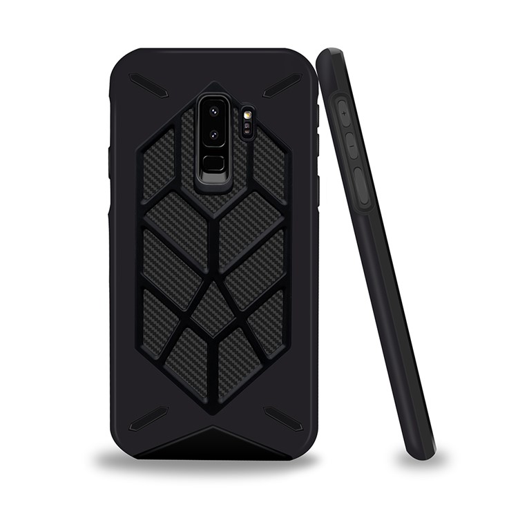 Detachable Cool Geometric Figure PC + Silicone Shockproof Hybrid Case for Samsung Galaxy S9+ SM-G965 - Black-3
