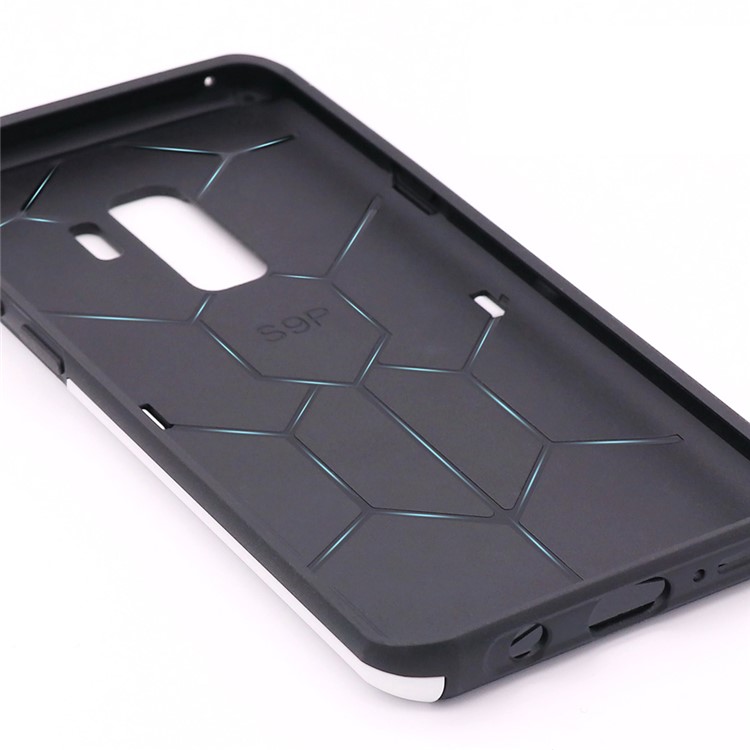 Detachable Cool Geometric Figure PC + Silicone Shockproof Hybrid Shell Case for Samsung Galaxy S9+ SM-G965 - Grey-7
