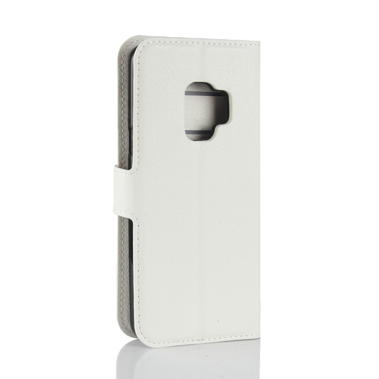100Pcs/Set Litchi Texture Wallet Leather Casing with Stand for Samsung Galaxy S9 G960 - White-6