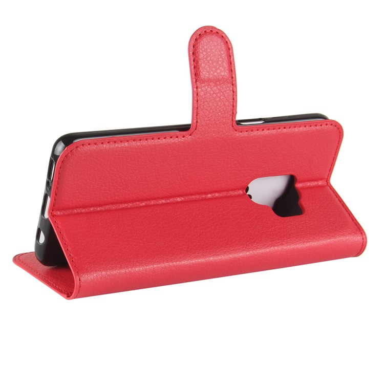 100Pcs/Set Litchi Grain Wallet Stand Leather Folio Phone Case for Samsung Galaxy S9 G960 - Red-5