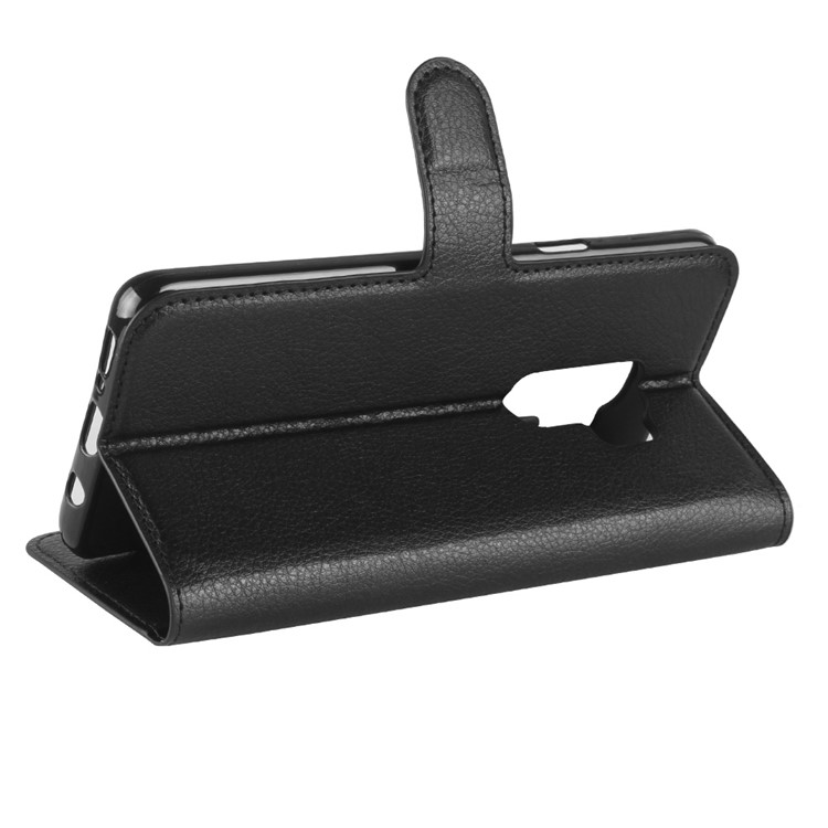 100Pcs/Set Litchi Grain Wallet Stand Leather Case for Samsung Galaxy S9+ G965 - Black-5