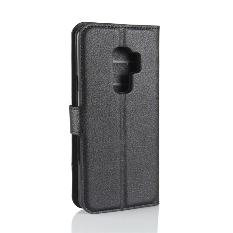 100Pcs/Set Litchi Grain Wallet Stand Leather Case for Samsung Galaxy S9+ G965 - Black-6