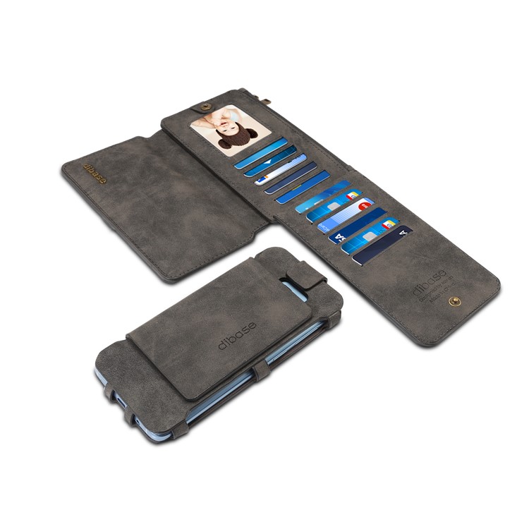 DIBASE Multifunctional Detachable 2-in-1 Leather Wallet Case for Samsung Galaxy S9 Plus SM-G965 - Black-4