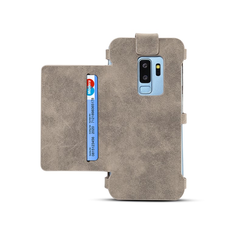 DIBASE Multifunctional Detachable 2-in-1 Leather Wallet Cover for Samsung Galaxy S9 Plus SM-G965 - Grey-2
