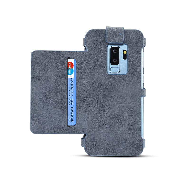 DIBASE Detachable 2-in-1 Leather Wallet Phone Case for Samsung Galaxy S9 Plus SM-G965 - Blue-2