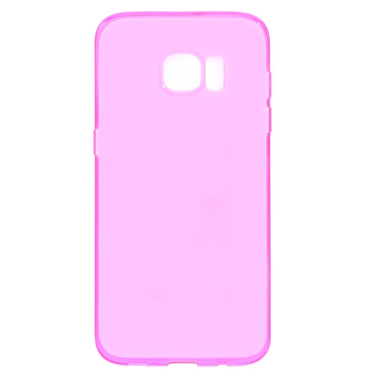 See-through TPU Phone Case for Samsung Galaxy S7 edge - Pink-1