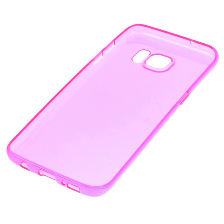 See-through TPU Phone Case for Samsung Galaxy S7 edge - Pink-2
