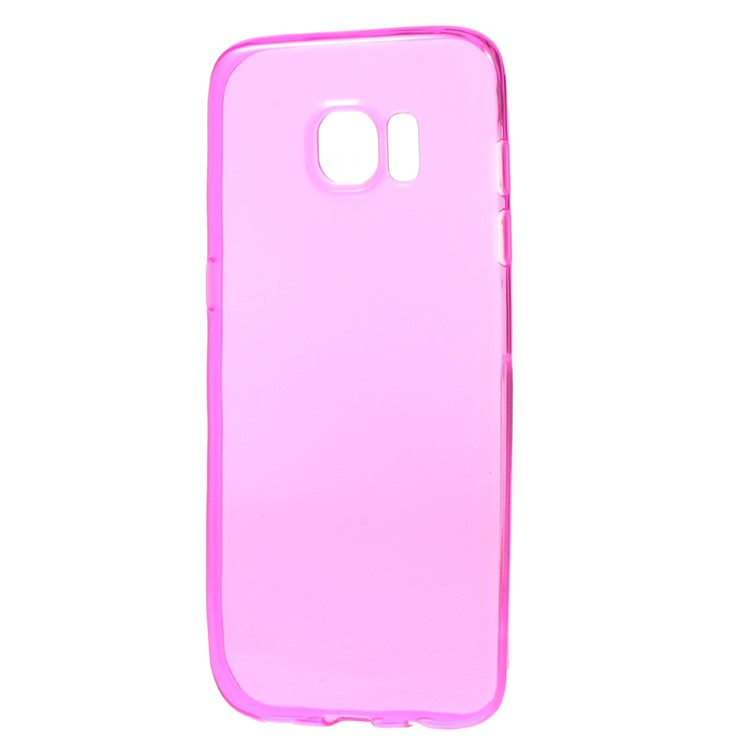 See-through TPU Phone Case for Samsung Galaxy S7 edge - Pink-3