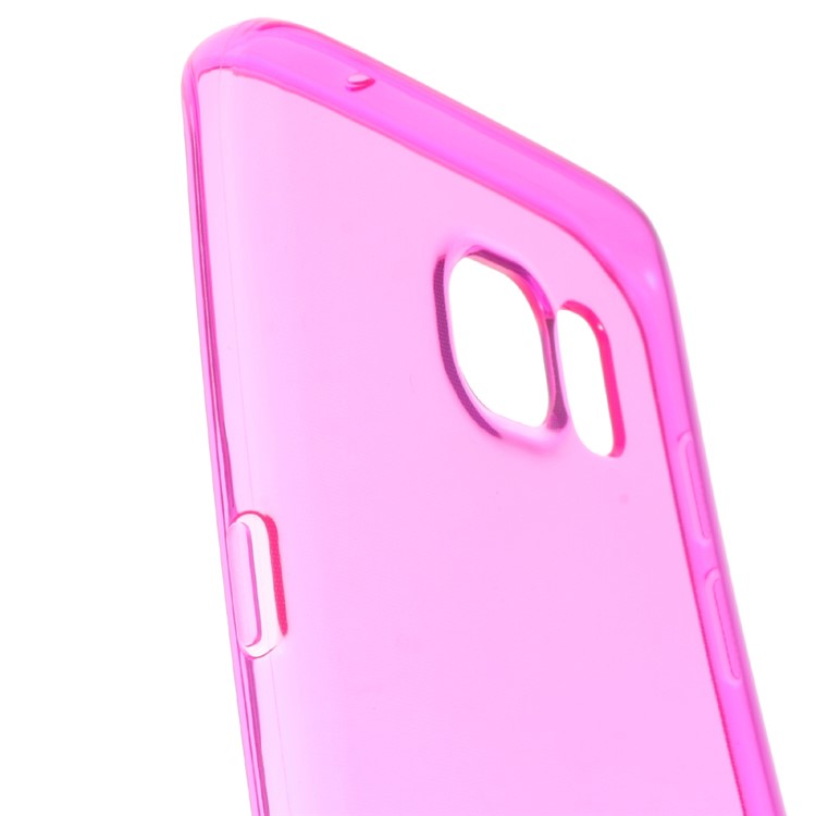 See-through TPU Phone Case for Samsung Galaxy S7 edge - Pink-4