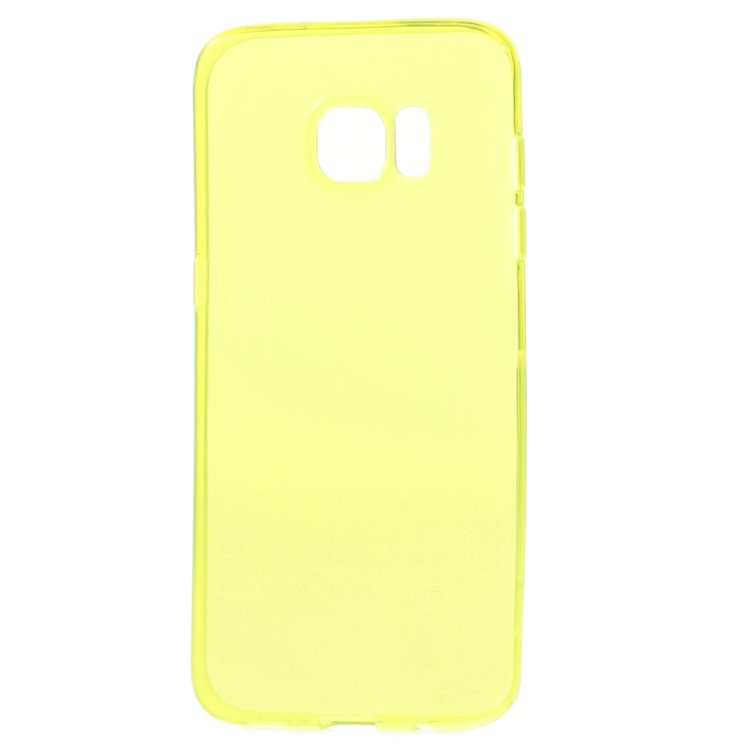 See-through TPU Back Shell for Samsung Galaxy S7 edge - Yellow-2