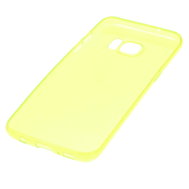 See-through TPU Back Shell for Samsung Galaxy S7 edge - Yellow-3