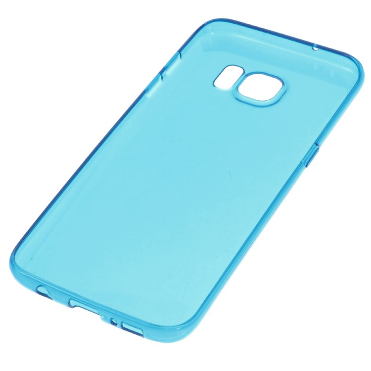 See-through TPU Phone Cover for Samsung Galaxy S7 edge - Dark Blue-3