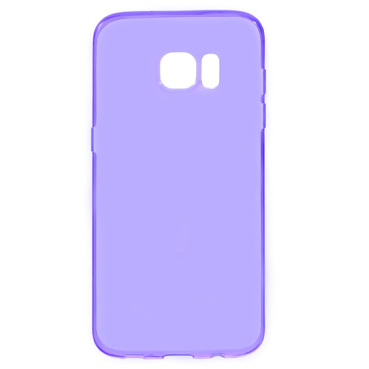 See-through TPU Protective Case for Samsung Galaxy S7 edge - Purple-1