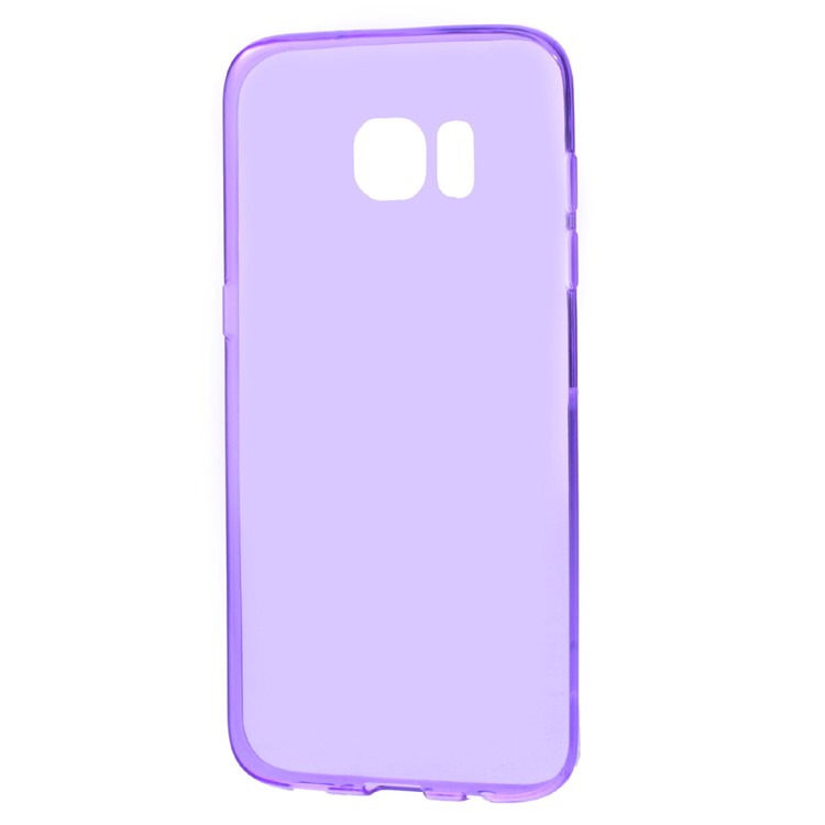 See-through TPU Protective Case for Samsung Galaxy S7 edge - Purple-2