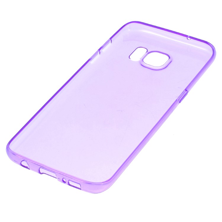 See-through TPU Protective Case for Samsung Galaxy S7 edge - Purple-3