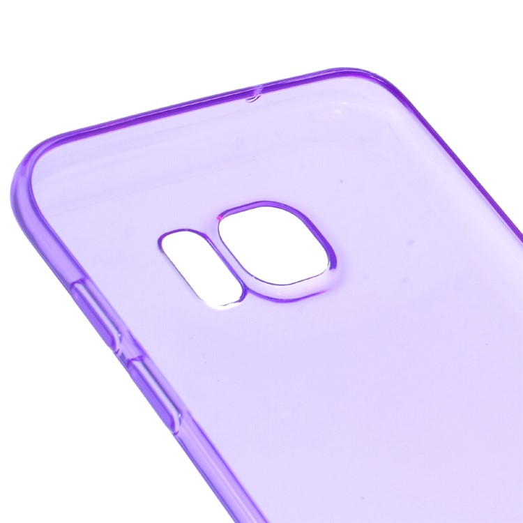 See-through TPU Protective Case for Samsung Galaxy S7 edge - Purple-4