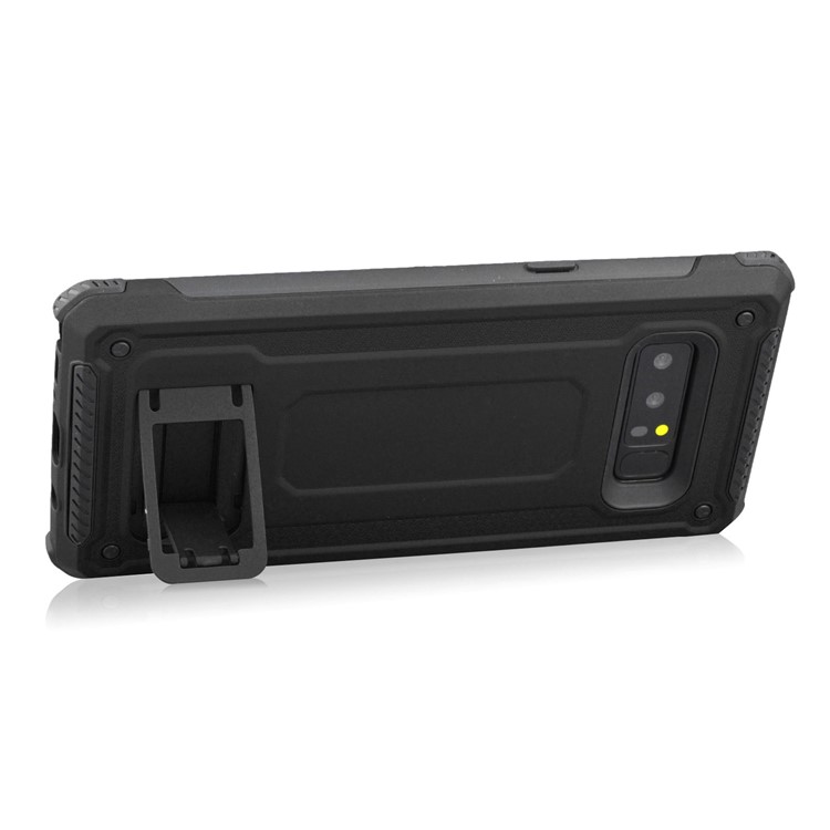 Plastic + TPU Hybrid Case with Kickstand for Samsung Galaxy Note 8 SM-N950 - Black-5