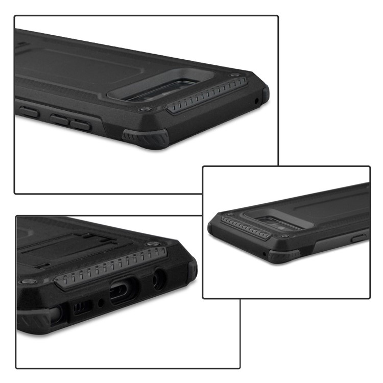 Plastic + TPU Hybrid Case with Kickstand for Samsung Galaxy Note 8 SM-N950 - Black-6