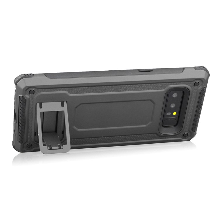 Plastic + TPU Hybrid Shell with Kickstand for Samsung Galaxy Note 8 SM-N950 - Grey-5
