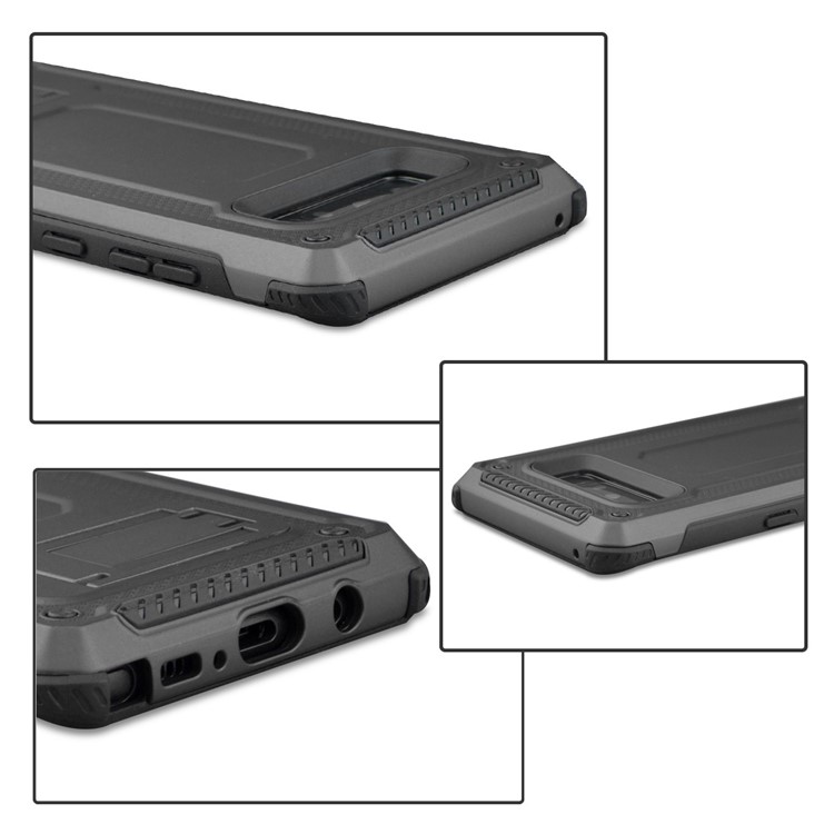 Plastic + TPU Hybrid Shell with Kickstand for Samsung Galaxy Note 8 SM-N950 - Grey-6
