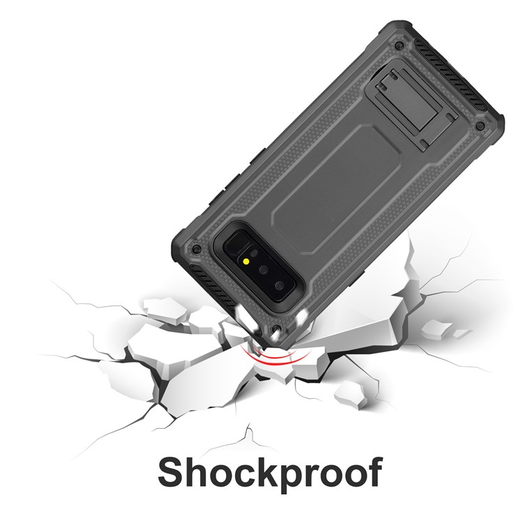 Plastic + TPU Hybrid Shell with Kickstand for Samsung Galaxy Note 8 SM-N950 - Grey-7