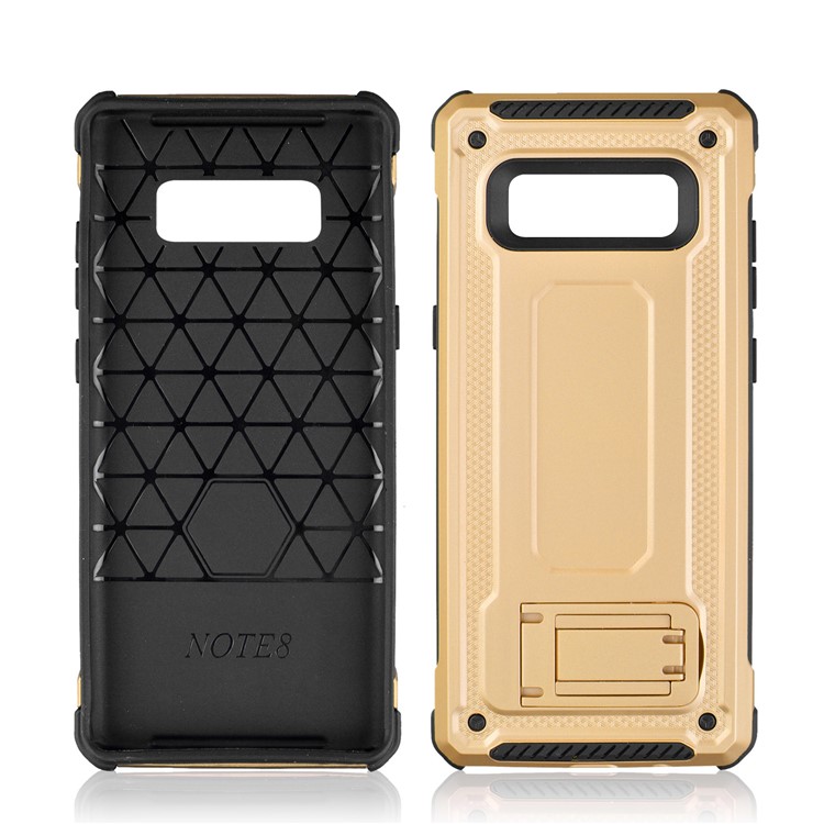 Plastic + TPU Hybrid Cover Case with Kickstand for Samsung Galaxy Note 8 SM-N950 - Gold-2