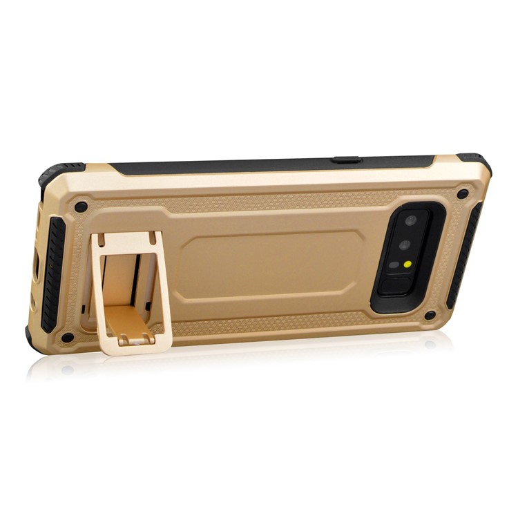 Plastic + TPU Hybrid Cover Case with Kickstand for Samsung Galaxy Note 8 SM-N950 - Gold-5