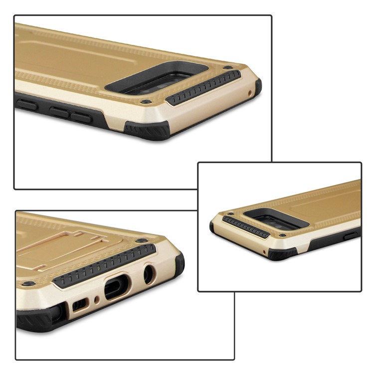 Plastic + TPU Hybrid Cover Case with Kickstand for Samsung Galaxy Note 8 SM-N950 - Gold-6