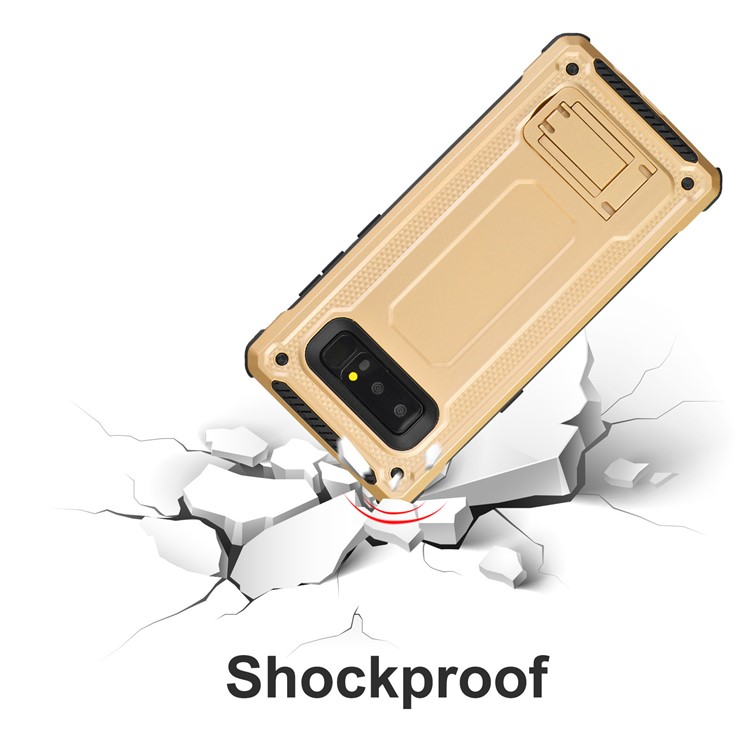 Plastic + TPU Hybrid Cover Case with Kickstand for Samsung Galaxy Note 8 SM-N950 - Gold-7