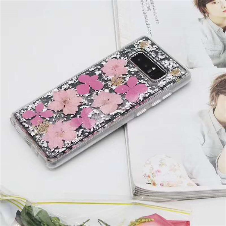 Epoxy Dried Real Flower Preservation PC + TPU Hybrid Shell for Samsung Galaxy Note 8 SM-N950 - Style B-1