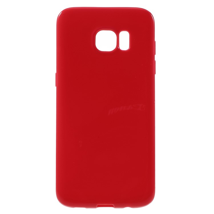 Solid Color TPU Phone Cover for Samsung Galaxy S7 edge - Red-1