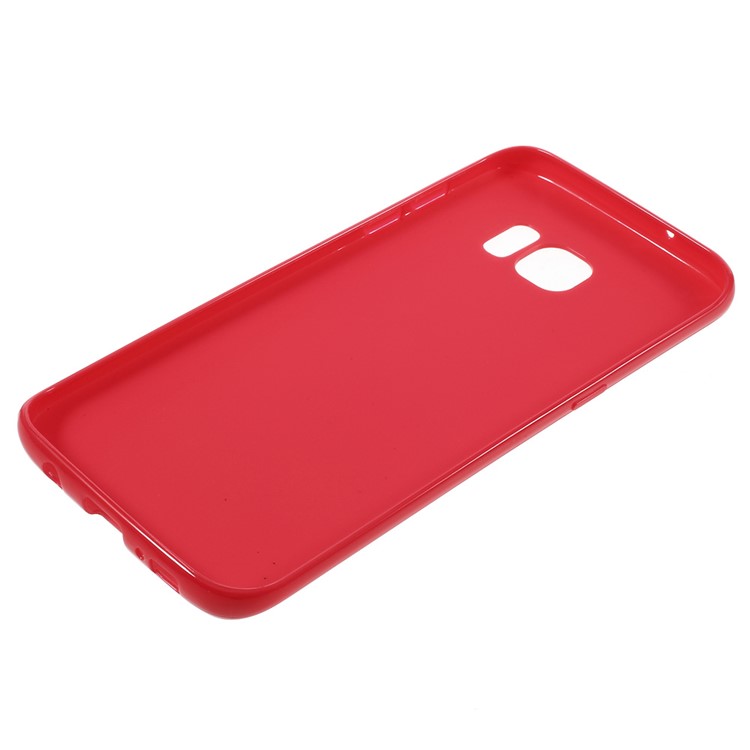 Solid Color TPU Phone Cover for Samsung Galaxy S7 edge - Red-3