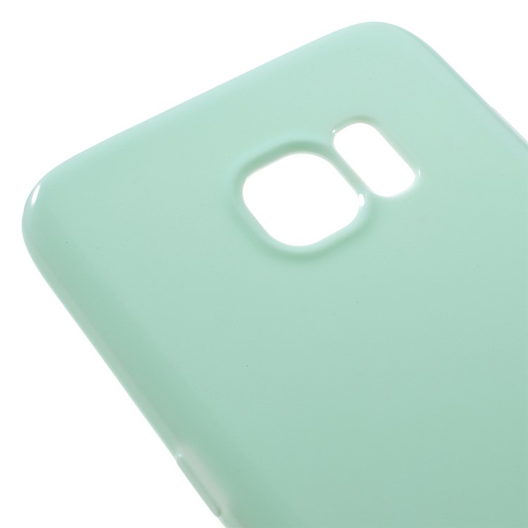 Solid Color TPU Gel Case for Samsung Galaxy S7 edge - Cyan-4