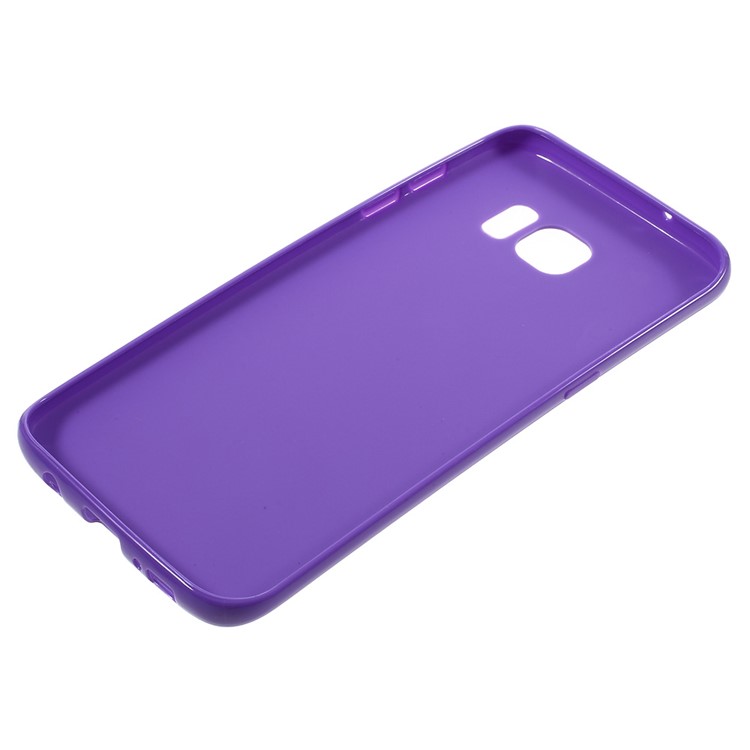 Solid Color TPU Protective Case for Samsung Galaxy S7 edge - Purple-3