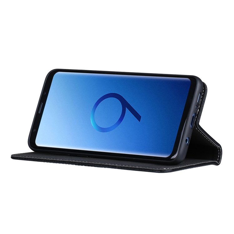 GEBEI Litchi Texture Leather Card Slots Stand Case for Samsung Galaxy S9+ G965 - Black-2