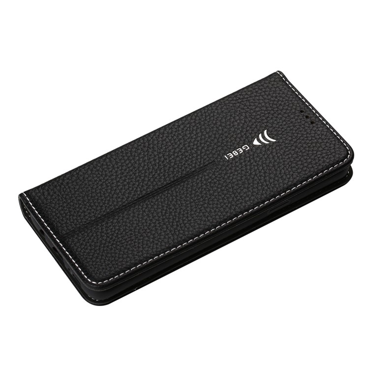 GEBEI Litchi Texture Leather Card Slots Stand Case for Samsung Galaxy S9+ G965 - Black-3