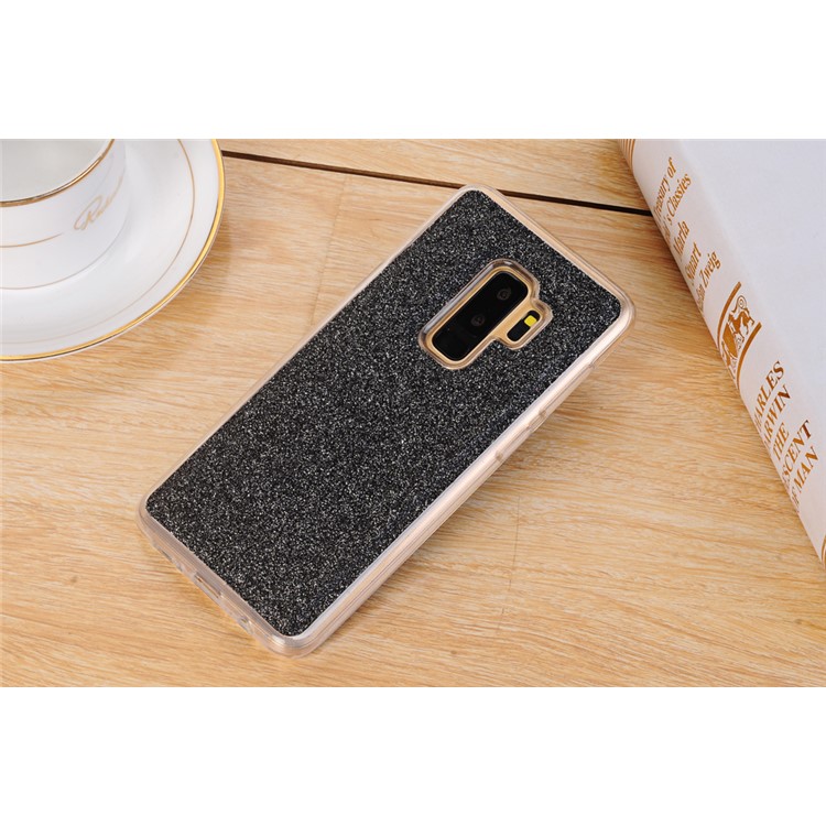 For Samsung Galaxy S9 Plus Detachable 2-in-1 Glitter Powder Diamond PU Leather Wallet + TPU Back Case - Black-6