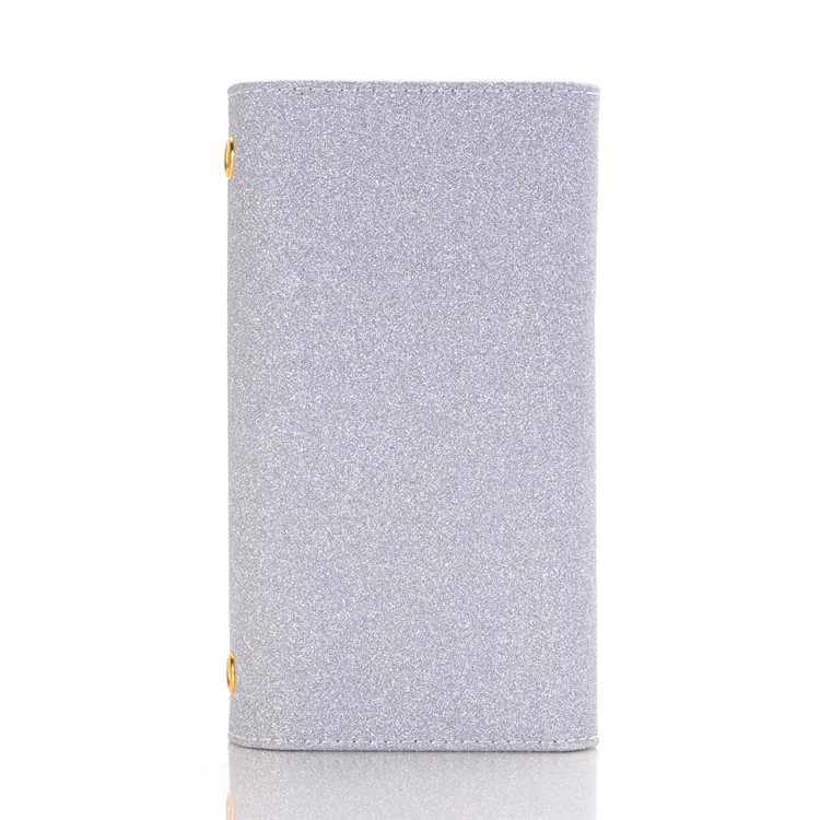 For Samsung Galaxy S9 Plus Detachable 2-in-1 Glitter Powder Diamond PU Leather Wallet + TPU Back Casing - Silver-2