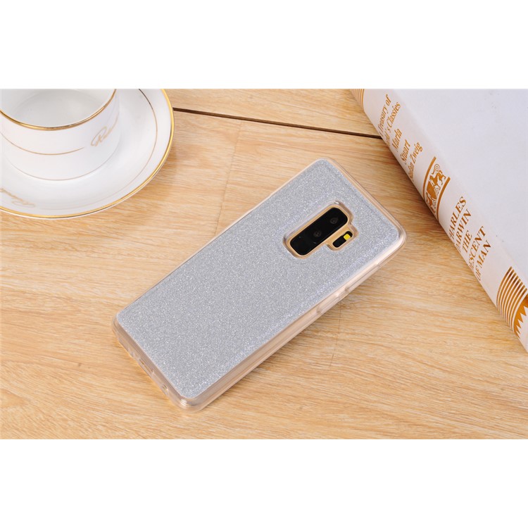 For Samsung Galaxy S9 Plus Detachable 2-in-1 Glitter Powder Diamond PU Leather Wallet + TPU Back Casing - Silver-5