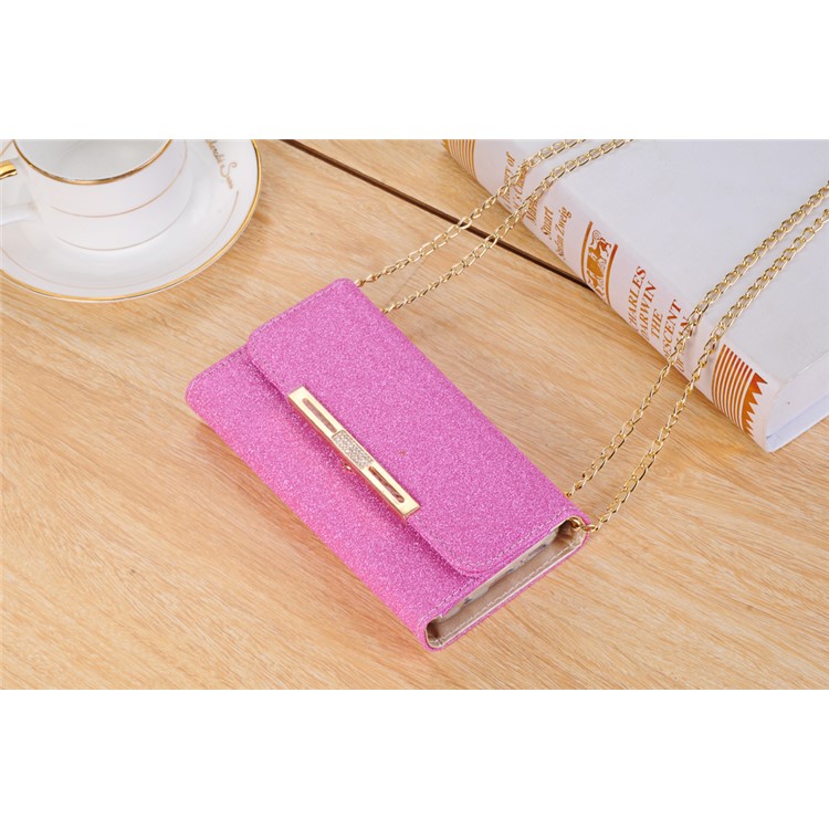 For Samsung Galaxy S9 Plus Detachable 2-in-1 Glitter Powder Diamond PU Leather Wallet + TPU Back Cover - Rose-3