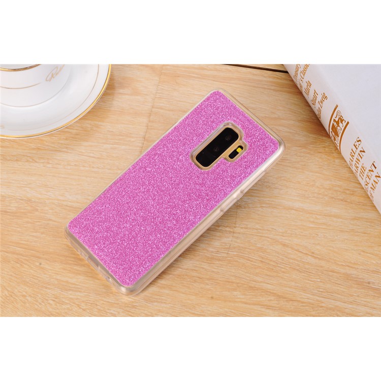 For Samsung Galaxy S9 Plus Detachable 2-in-1 Glitter Powder Diamond PU Leather Wallet + TPU Back Cover - Rose-5