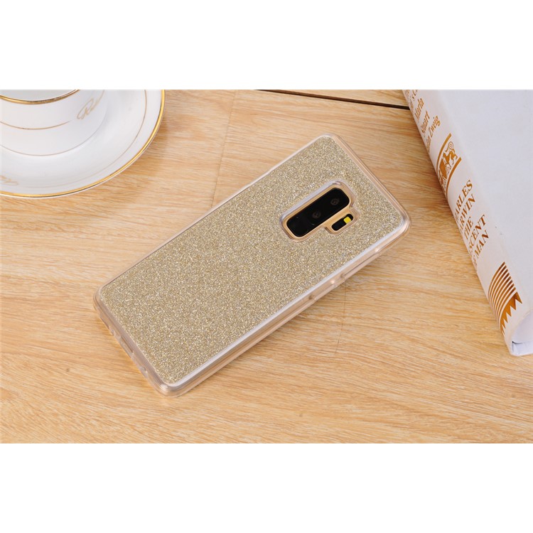For Samsung Galaxy S9 Plus Detachable 2-in-1 Glitter Powder Diamond PU Leather Wallet + TPU Back Phone Case - Gold-5