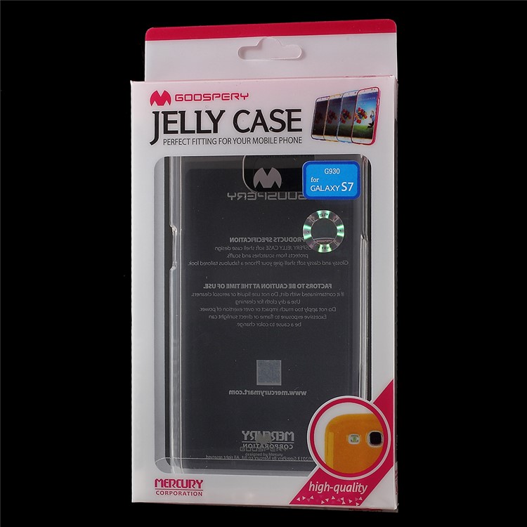 MERCURY GOOSPERY Clear Jelly TPU Case for Samsung Galaxy S7 G930 - Tranparent-8