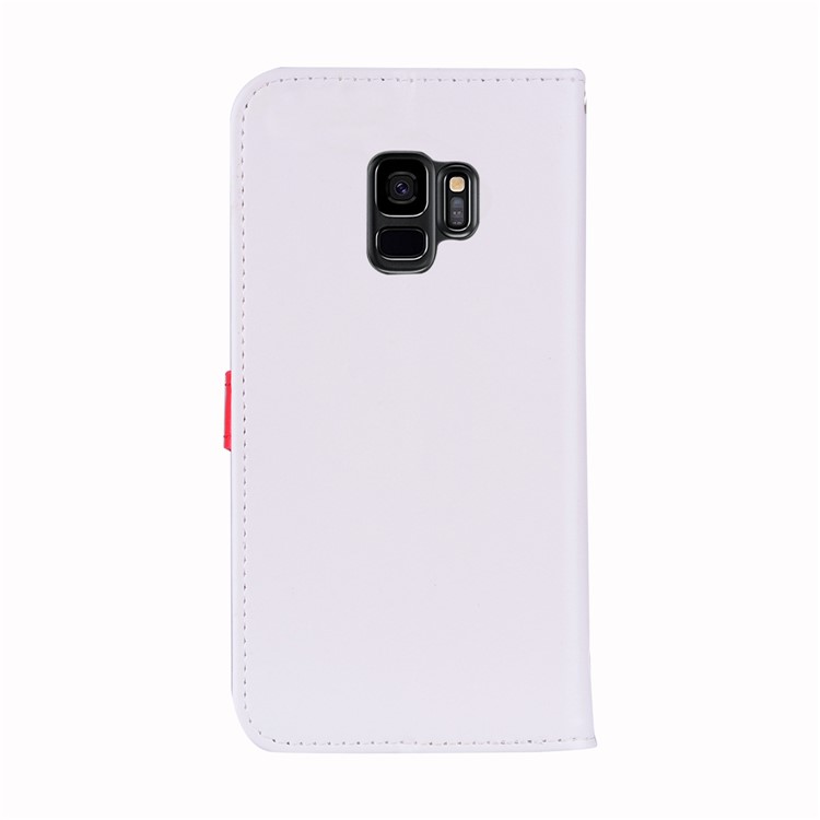 Flash Powder Pretty Girl's Back Leather Wallet Cover for Samsung Galaxy S9 SM-G960 - White-3