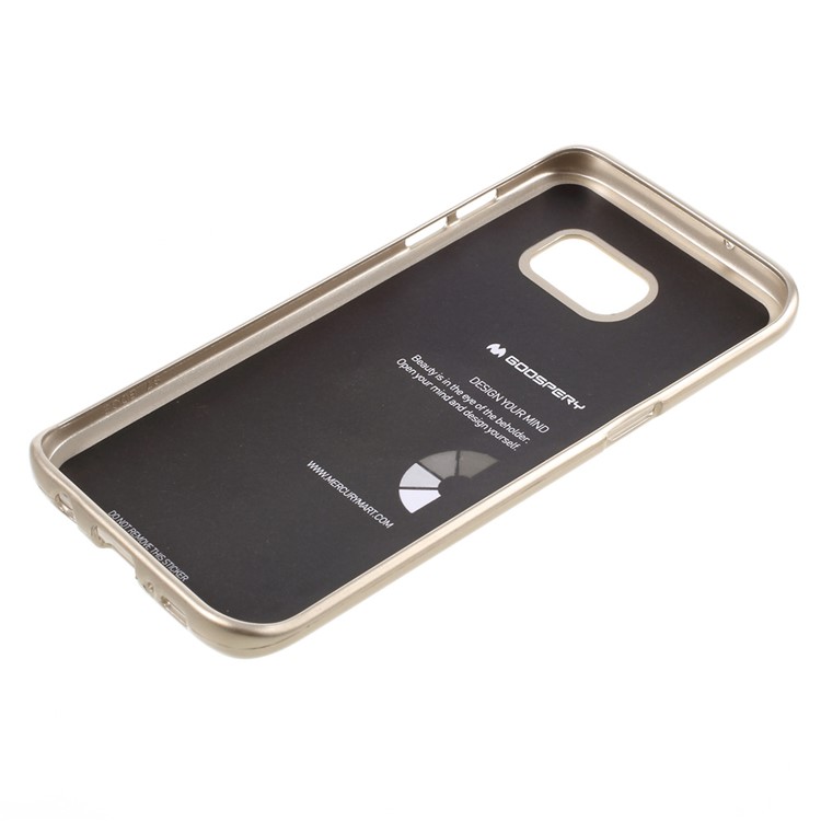 MERCURY GOOSPERY Flash Powder TPU Gel Case for Samsung Galaxy S7 edge - Champagne-3